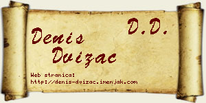 Denis Dvizac vizit kartica